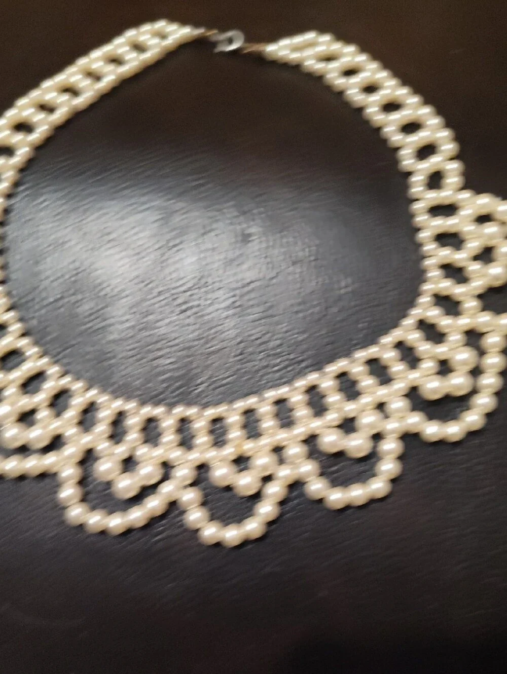 Pearl Multi-Strand Statement Necklace and Bracelet Set - Cream Pearls - Picture 3 of 5